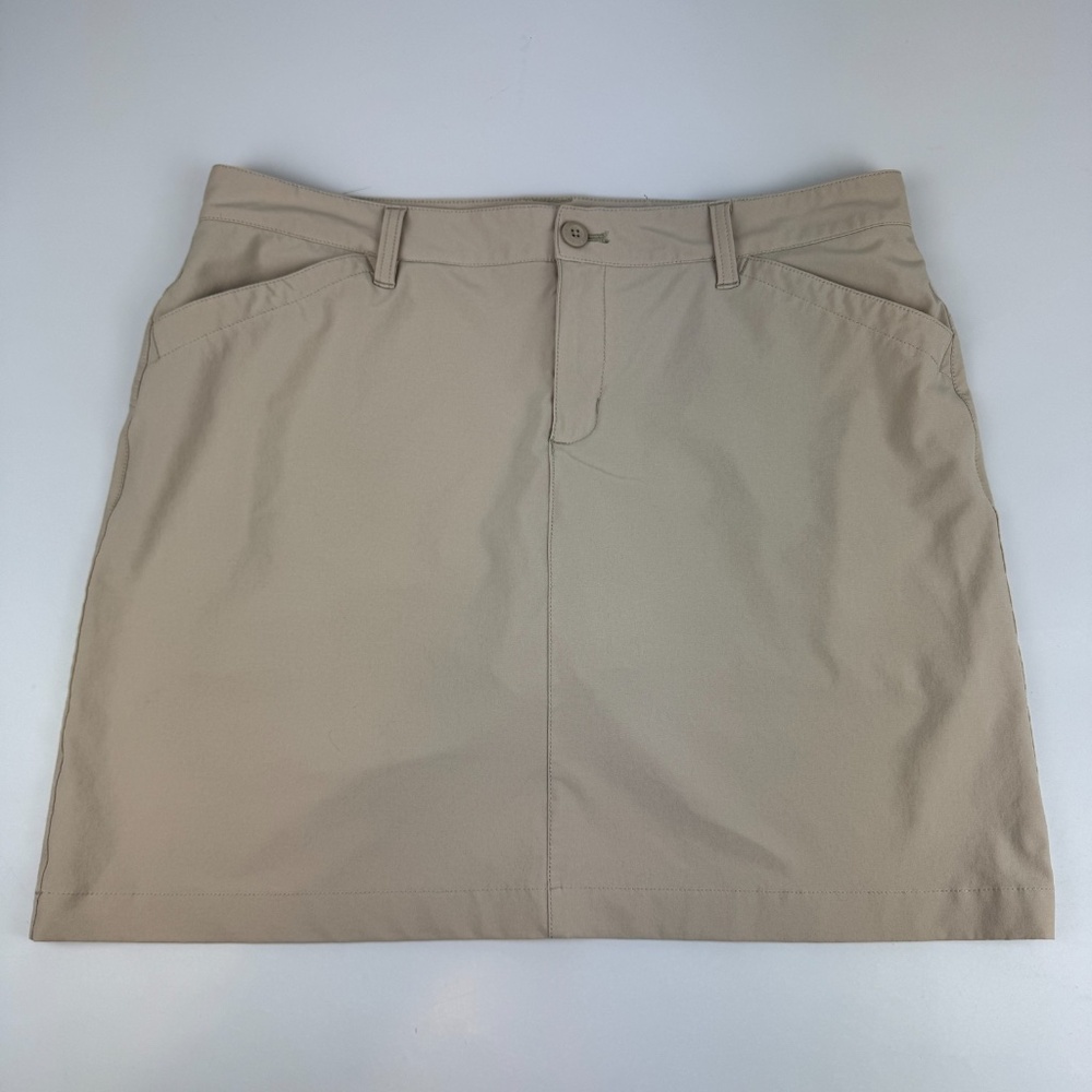 Eddie Bauer Womens Size 14 Performance Skort Skirt Golf Hiking Beige